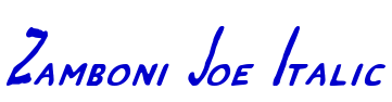 Zamboni Joe Italic Schriftart